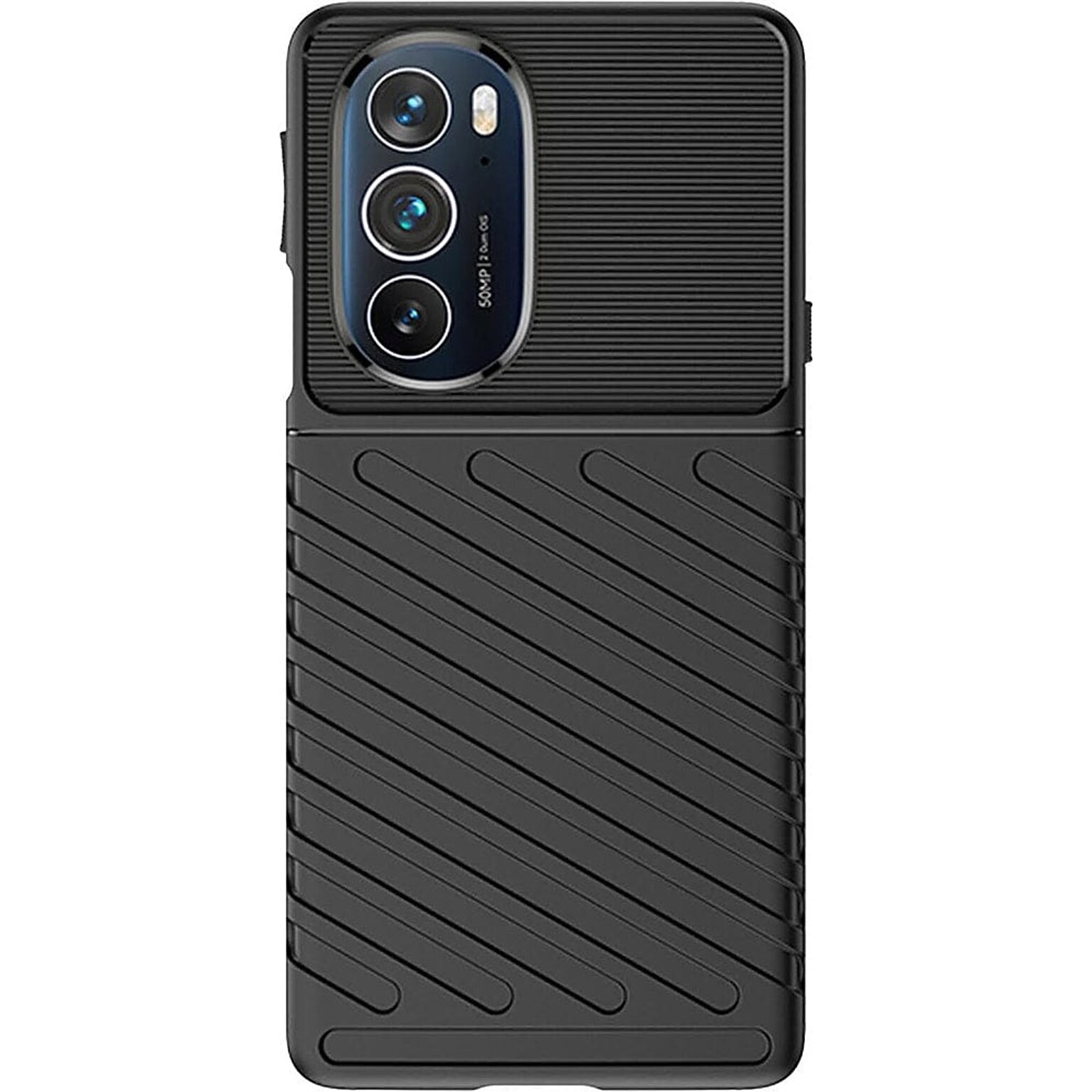 SaharaCase Anti-Slip Series Case for Motorola Edge+ (2022), Black (CP00280)