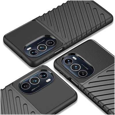 SaharaCase Anti-Slip Series Case for Motorola Edge+ (2022), Black (CP00280)