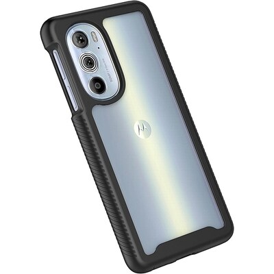 SaharaCase GRIP Series Case for Motorola Edge+ 2022, Black/Clear (CP00281)