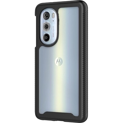 SaharaCase GRIP Series Case for Motorola Edge+ 2022, Black/Clear (CP00281)