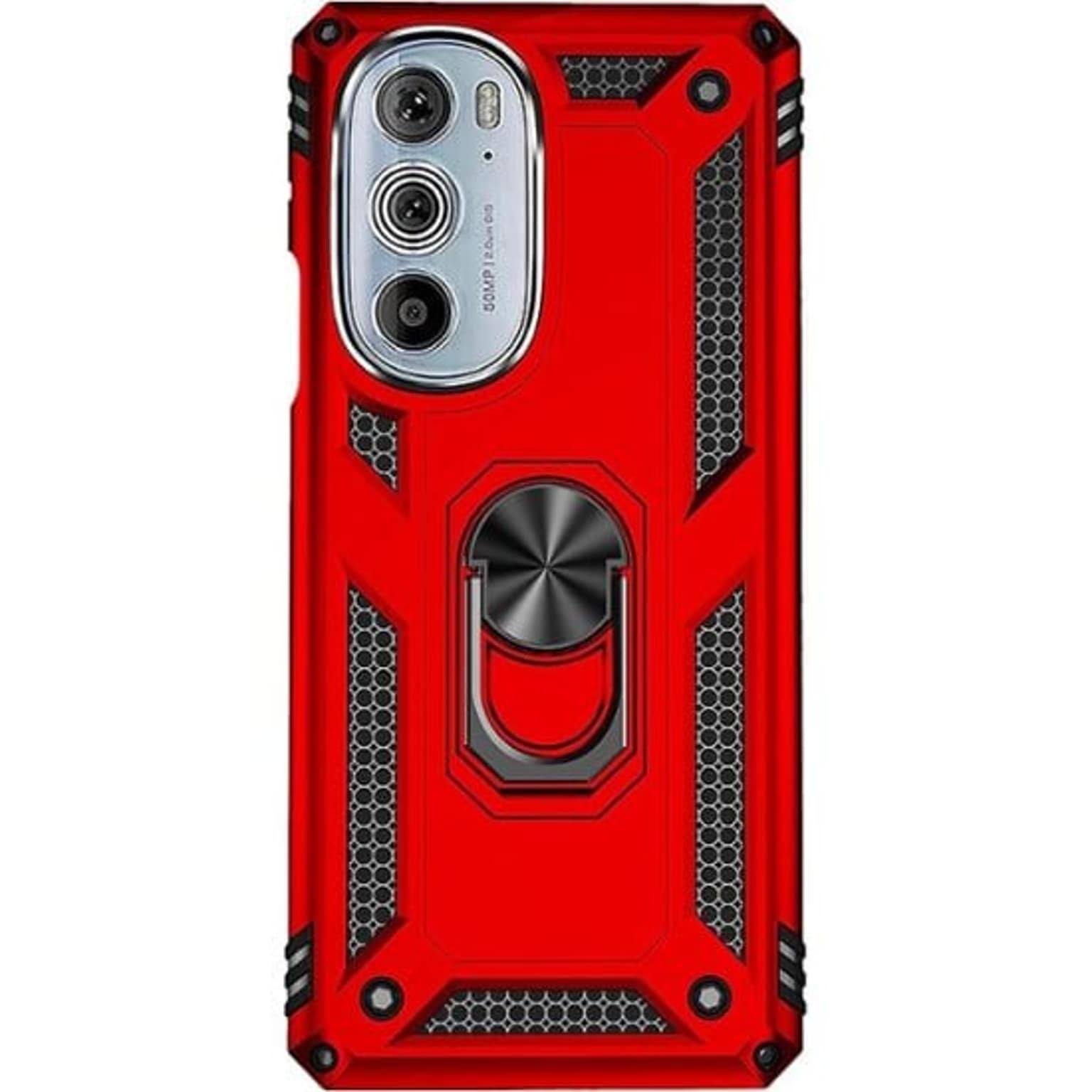 SaharaCase Military Kickstand Series Case for Motorola Edge+ (2022), Red (CP00283)