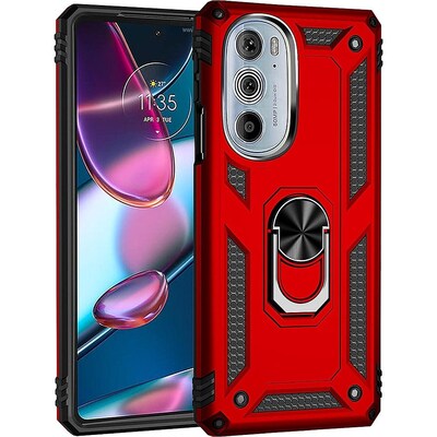 SaharaCase Military Kickstand Series Case for Motorola Edge+ (2022), Red (CP00283)