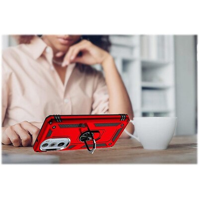 SaharaCase Military Kickstand Series Case for Motorola Edge+ (2022), Red (CP00283)