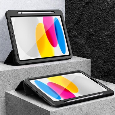 SaharaCase Heavy Duty Folio Case for iPad 11'' (A16) and iPad 10.9" (10th Gen), Black (TB00276)