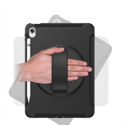 SaharaCase Protection Hand Strap Series TPU Case for iPad 11 A16 & iPad 10.9 10th Gen, Black (TB00278)
