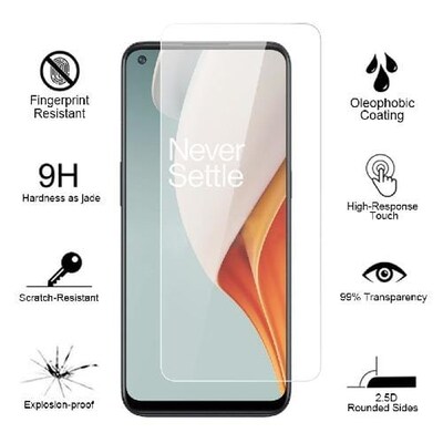 SaharaCase ZeroDamage Tempered Glass Screen Protector for OnePlus Nord N100, Clear (ZD00006)
