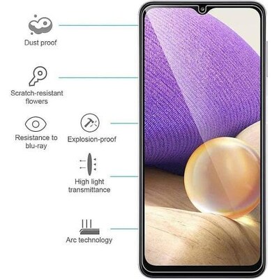 SaharaCase ZeroDamage Tempered Glass Screen Protector for Samsung Galaxy A32 5G, Clear, 2/Pack (ZD00007)