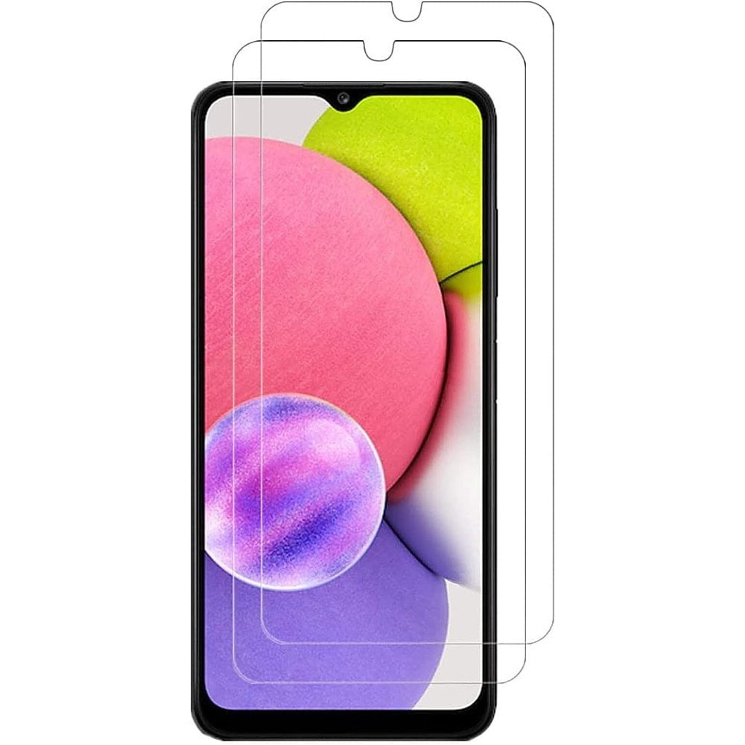 SaharaCase ZeroDamage Ultra Strong+ HD Glass Screen Protector for Samsung Galaxy A03 and A03s, Clear, 2/Pack (ZD00009)