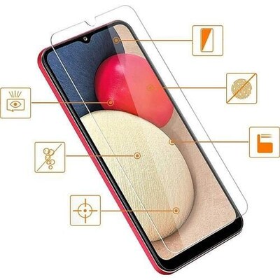 SaharaCase ZeroDamage Ultra Strong+ Tempered Glass Screen Protector for Samsung Galaxy A02 and A02s, Clear, 2/Pack (ZD00010)