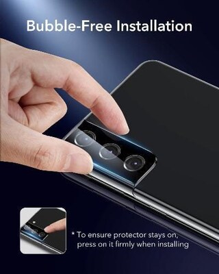 SaharaCase FlexiGlass Camera Lens Protector for Samsung Galaxy S21+ 5G, Black, 2/Pack (ZD00018)