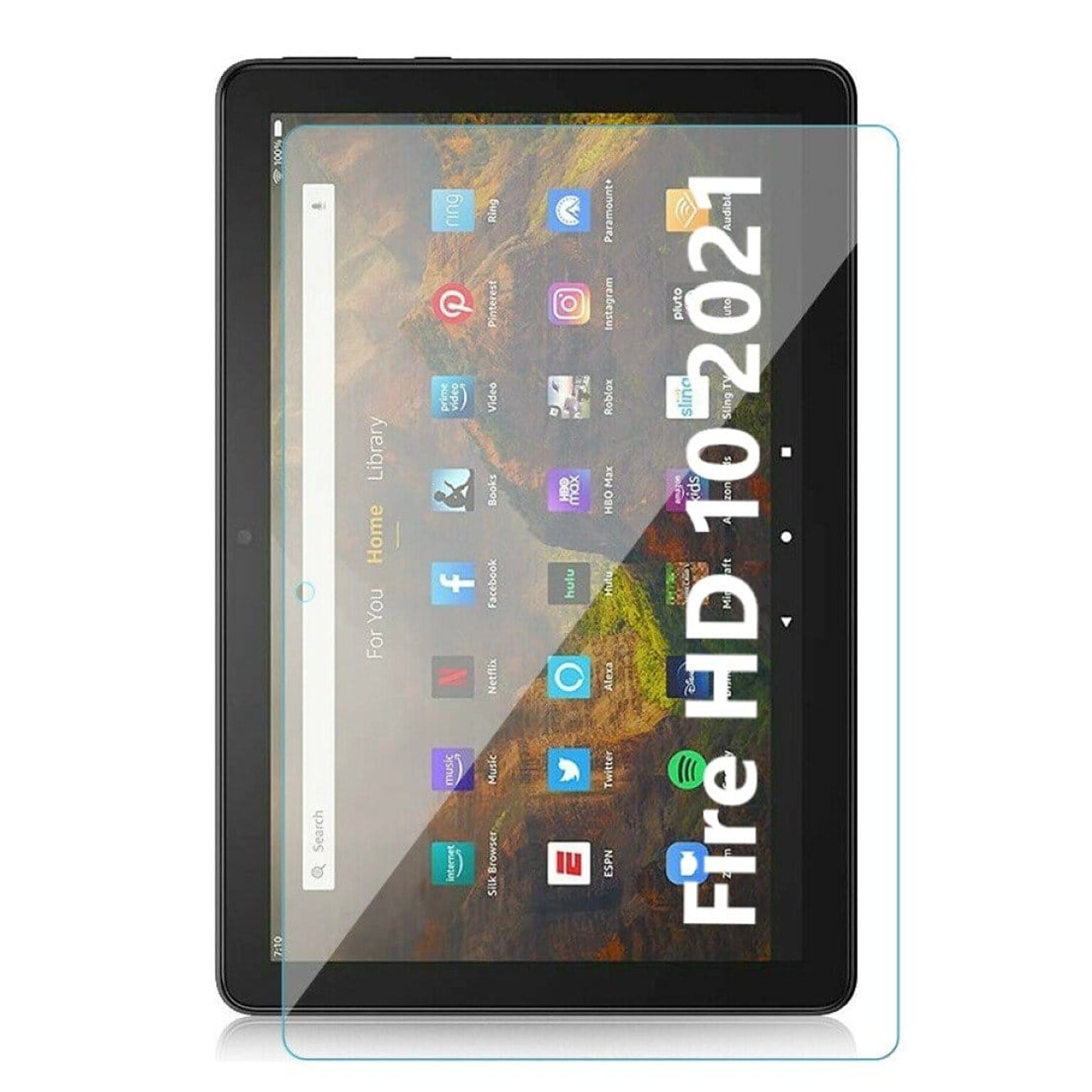 SaharaCase  ZeroDamage Tempered Glass Screen Protector for Amazon Fire HD 10 and HD 10 Plus (2021), Clear (ZD00027)