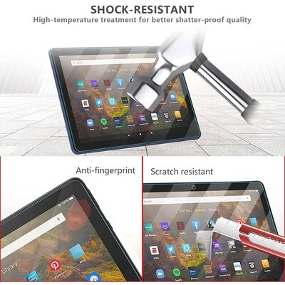 SaharaCase  ZeroDamage Tempered Glass Screen Protector for Amazon Fire HD 10 and HD 10 Plus (2021), Clear (ZD00027)