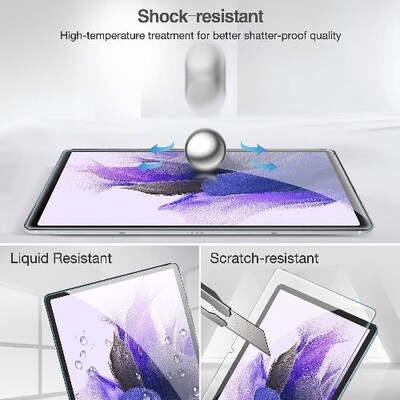 SaharaCase  ZeroDamage Tempered Glass Screen Protector for Samsung Galaxy Tab S7 FE, Clear (ZD00029)