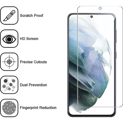 SaharaCase ZeroDamage Ultra Strong+ Tempered Glass Screen Protector for Samsung Galaxy S21 FE 5G, Clear (ZD00032)