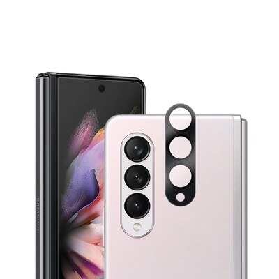 SaharaCase ZeroDamage Camera Lens Protector for Samsung Galaxy Z Fold3 5G, Clear, 2/Pack/Black (ZD00037)