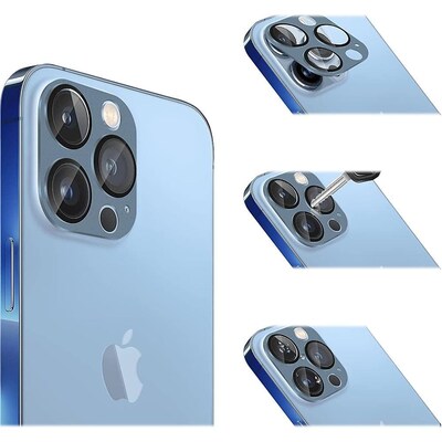 SaharaCase ZeroDamage Camera Lens Protector for Apple iPhone 13 Pro and iPhone 13 Pro Max, Blue, 2/Pack (ZD00056)