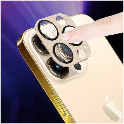 SaharaCase ZeroDamage Camera Lens Protector for Apple iPhone 13 Pro and iPhone 13 Pro Max, Gold, 2/Pack (ZD00057)