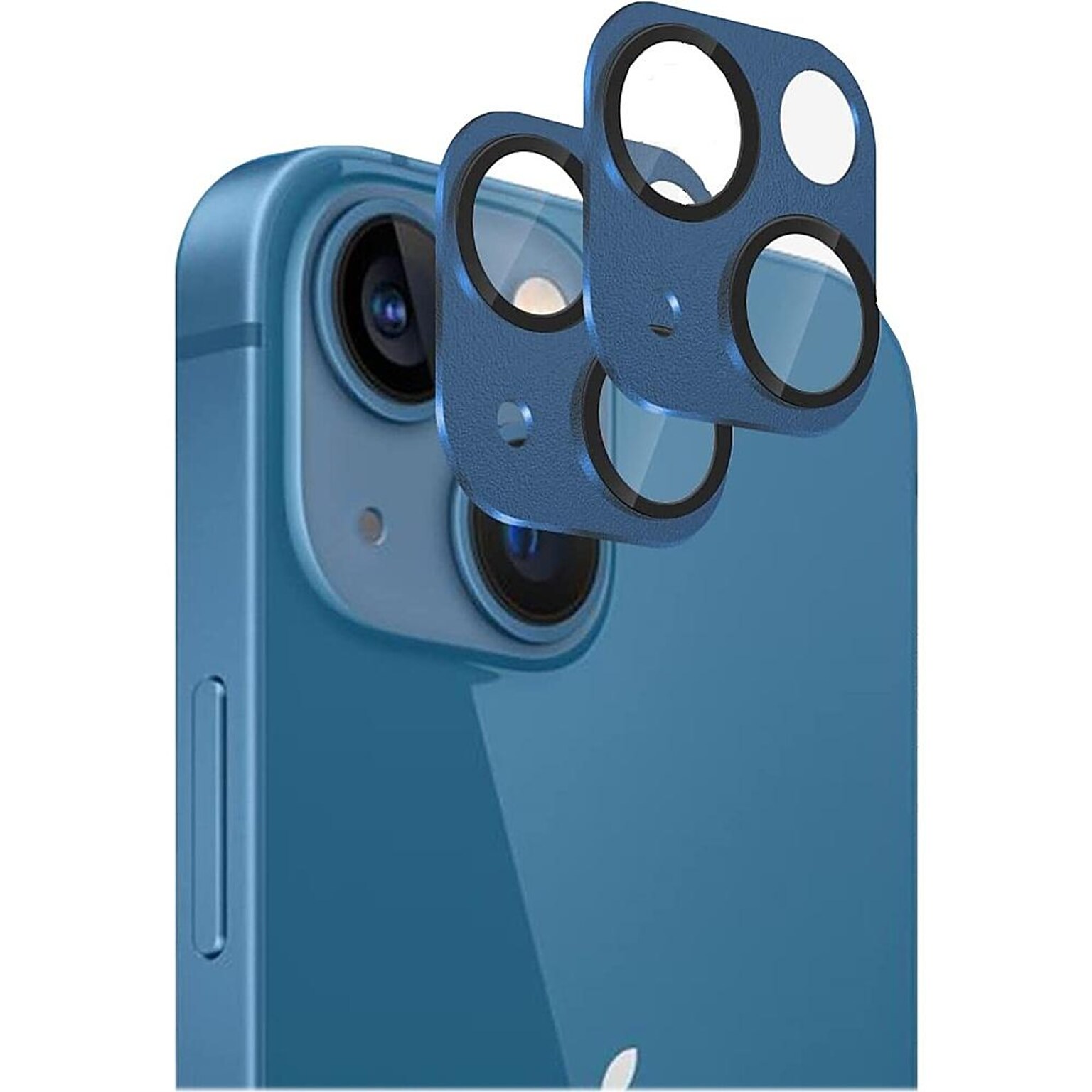 SaharaCase ZeroDamage Camera Lens Protector for Apple iPhone 13 and iPhone 13 mini, Blue, 2/Pack (ZD00062)