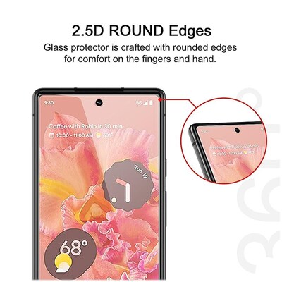 SaharaCase ZeroDamage Ultra Strong Tempered Glass Screen Protector for Google Pixel 6, Clear (ZD00065)