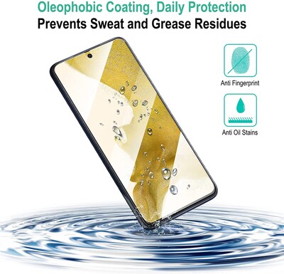 SaharaCase ZeroDamage Ultra Strong+ Tempered Glass Screen Protector for Samsung Galaxy S22, Clear (ZD00071)
