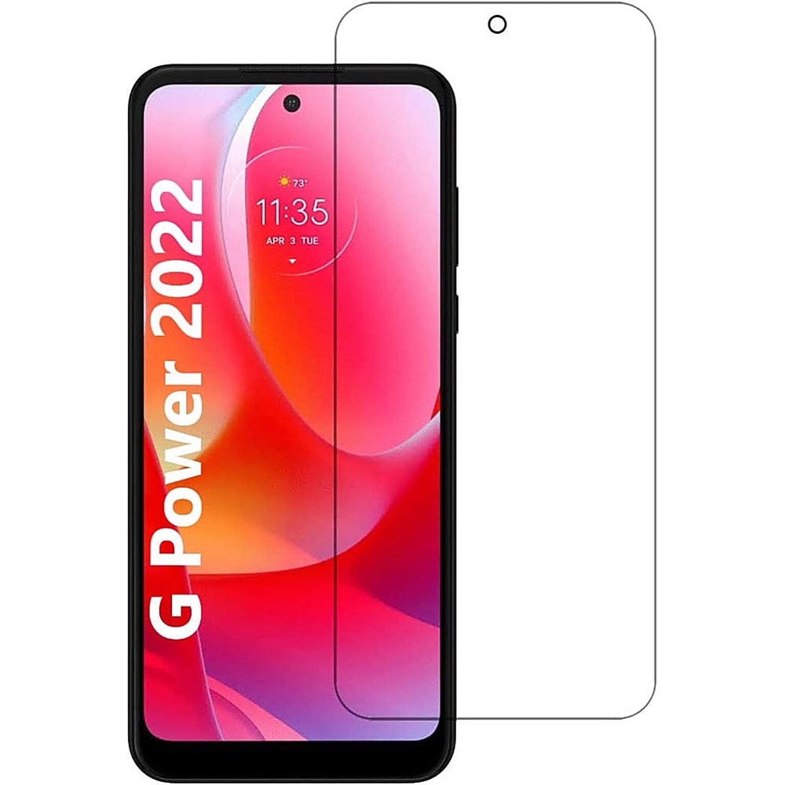 SaharaCase ZeroDamage Ultra Strong+ Tempered Glass Screen Protector for Motorola Moto G Power (10th Gen), Clear (ZD00077)