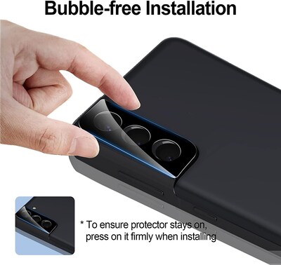 SaharaCase ZeroDamage Camera Lens Protector for Samsung Galaxy S22+, Black, 2/Pack (ZD00079)
