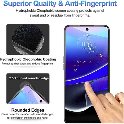 SaharaCase ZeroDamage Ultra Strong+ Tempered Glass Screen Protector for Motorola Moto G Stylus 5G, Clear, 2/Pack (ZD00086)