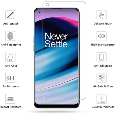 SaharaCase ZeroDamage Ultra Strong+ Tempered Glass Screen Protector for OnePlus Nord N20 5G, Clear,