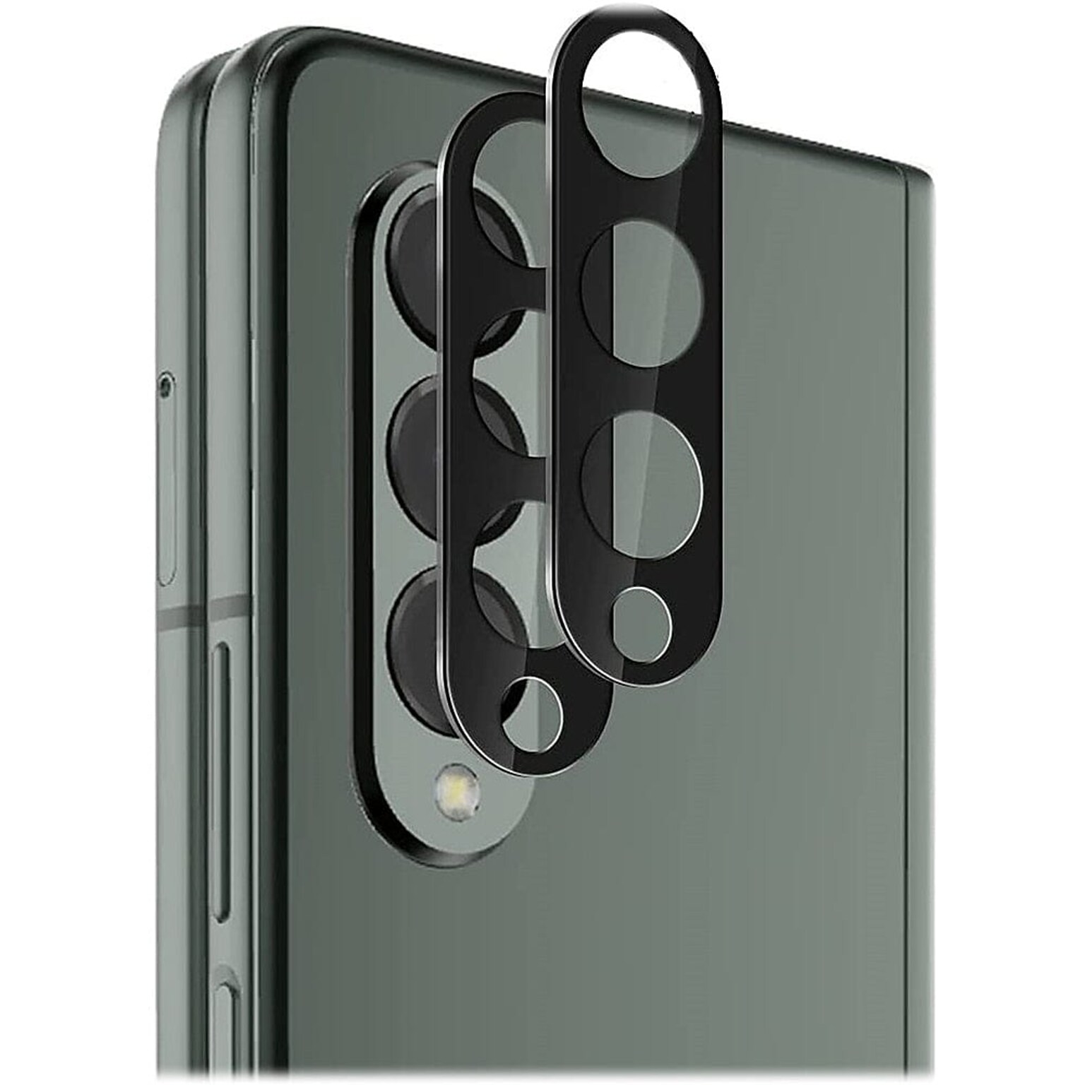 SaharaCase ZeroDamage Camera Lens Protector for Samsung Galaxy Z Fold4, Clear, 2/Pack/Black (ZD00091)