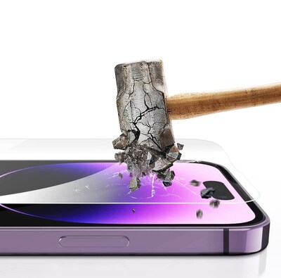 SaharaCase ZeroDamage Ultra Strong+ Tempered Glass Screen Protector for Apple iPhone 14 Pro, Clear, 2/Pack (ZD00092)