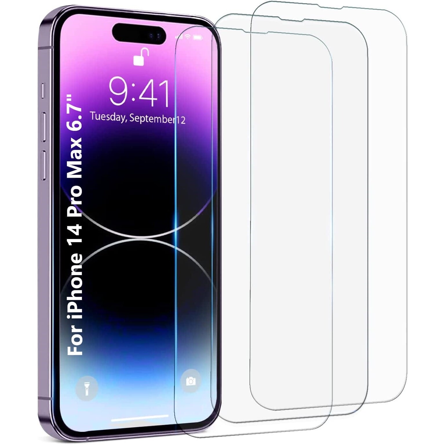 SaharaCase ZeroDamage Ultra Strong+ Tempered Glass Screen Protector for Apple iPhone 14 Pro Max, Clear, 2/Pack (ZD00094)