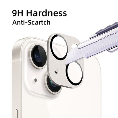 SaharaCase ZeroDamage Camera Lens Protector for Apple iPhone 14 and iPhone 14 Plus, 2/Pack, Starlight (ZD00097)