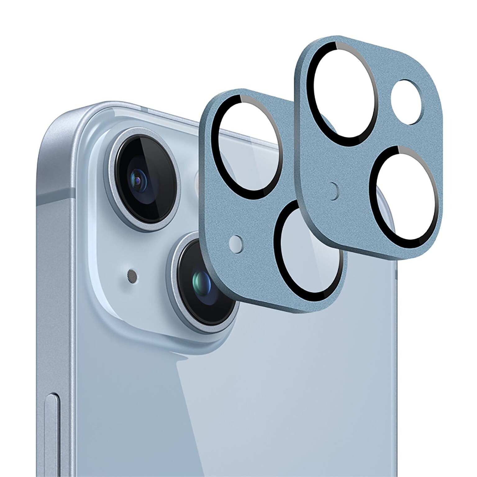 SaharaCase ZeroDamage Camera Lens Protector for Apple iPhone 14 and iPhone 14 Plus, Blue, 2/Pack (ZD00098)