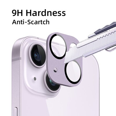 SaharaCase ZeroDamage Camera Lens Protector for Apple iPhone 14 and iPhone 14 Plus, 2/Pack, Purple (ZD00099)