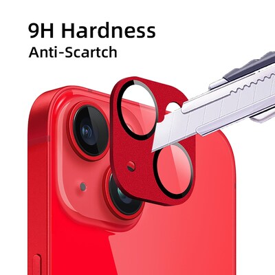 SaharaCase ZeroDamage Camera Lens Protector for Apple iPhone 14 and iPhone 14 Plus, Red, 2/Pack (ZD00100)