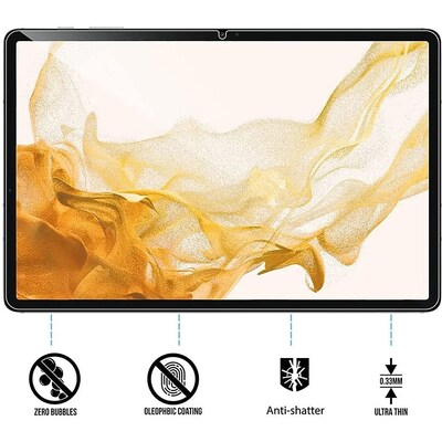 SaharaCase ZeroDamage Ultra Strong Tempered Glass Screen Protector for Samsung Galaxy Tab S8+, Clear (ZD-T00025)