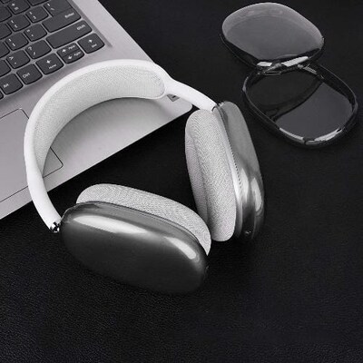 SaharaCase Hybrid Flex Case for Apple AirPods Max, Transparent Black (HP00005)