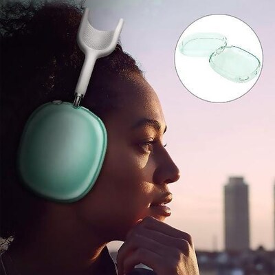 SaharaCase Hybrid Flex Case for Apple AirPods Max, Transparent Green (HP00007)