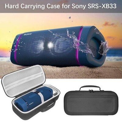 SaharaCase Travel Carry Case for Sony SRS-XB33 Bluetooth Speaker, Black (HP00038)