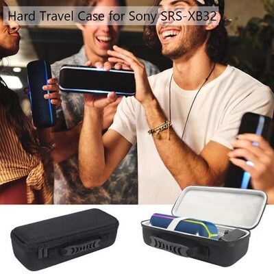 SaharaCase Travel Carry Case for Sony SRS-XB32 Bluetooth Speaker, Black (HP00040)