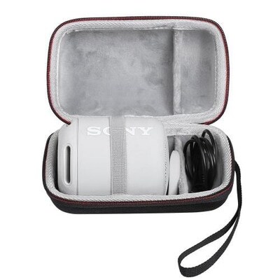 SaharaCase Travel Carrying Case for Sony SRS-XB12 and EXTRA BASS Compact SRS-XB13 Bluetooth Speaker, Black (HP00041)