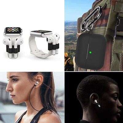 SaharaCase Silicone Accessories Kit for Apple AirPods 3, 3rd Generation, Black (HP00097)