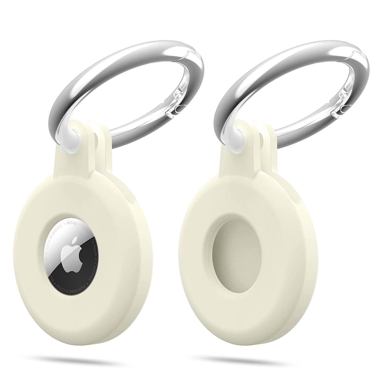 SaharaCase EasyClip Silicone Case for Apple AirTag, Glow White (AT00002)