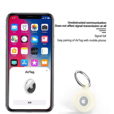 SaharaCase EasyClip Silicone Case for Apple AirTag, Glow White (AT00002)