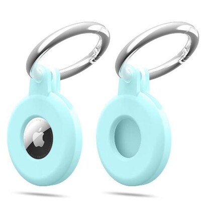 SaharaCase EasyClip Silicone Case for Apple AirTag, Glow Blue (AT00003)
