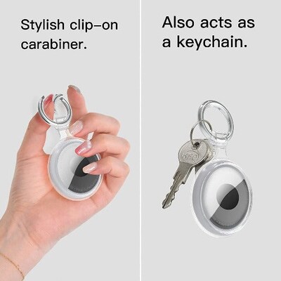 SaharaCase Hybrid Flex Case for Apple AirTag, Clear (AT00009)