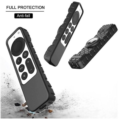 SaharaCase Apple TV 4K Remote Silicone Case for Apple AirTag, Black (AT00010)