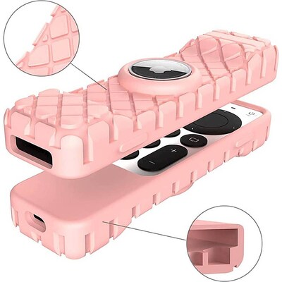 SaharaCase Apple TV 4K Remote Silicone Case for Apple AirTag, Pink (AT00012)