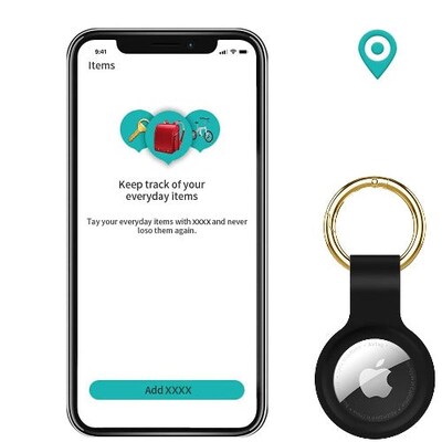 SaharaCase Liquid Silicone Case for Apple AirTag, Black (AT00013)