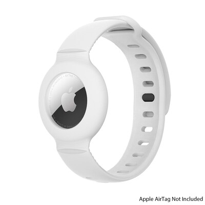 SaharaCase Silicone Wrist Band for Apple AirTag, White (AT00020)
